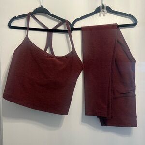 Beyond Yoga Chocolate Heather Set